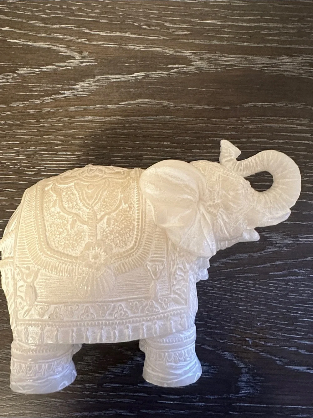 Z Gallerie White Carved Elephant Bath & Body Candle